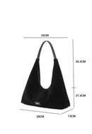 Eliana Suede Handbag (Black)