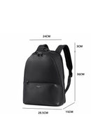 Louvre Genuine Leather Backpack (Black)