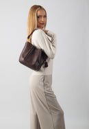 Adaline Genuine Leather Handbag (Brown)