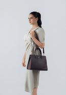 Nora Genuine Leather Handbag (Brown)