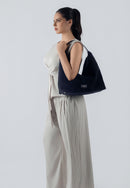 Eliana Suede Handbag (Black)