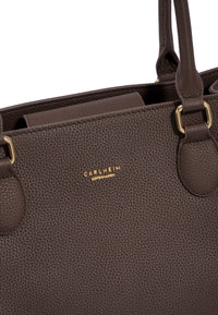 Annabelle Genuine Leather Handbag (Brown)