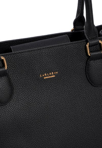 Annabelle Genuine Leather Handbag (Black)