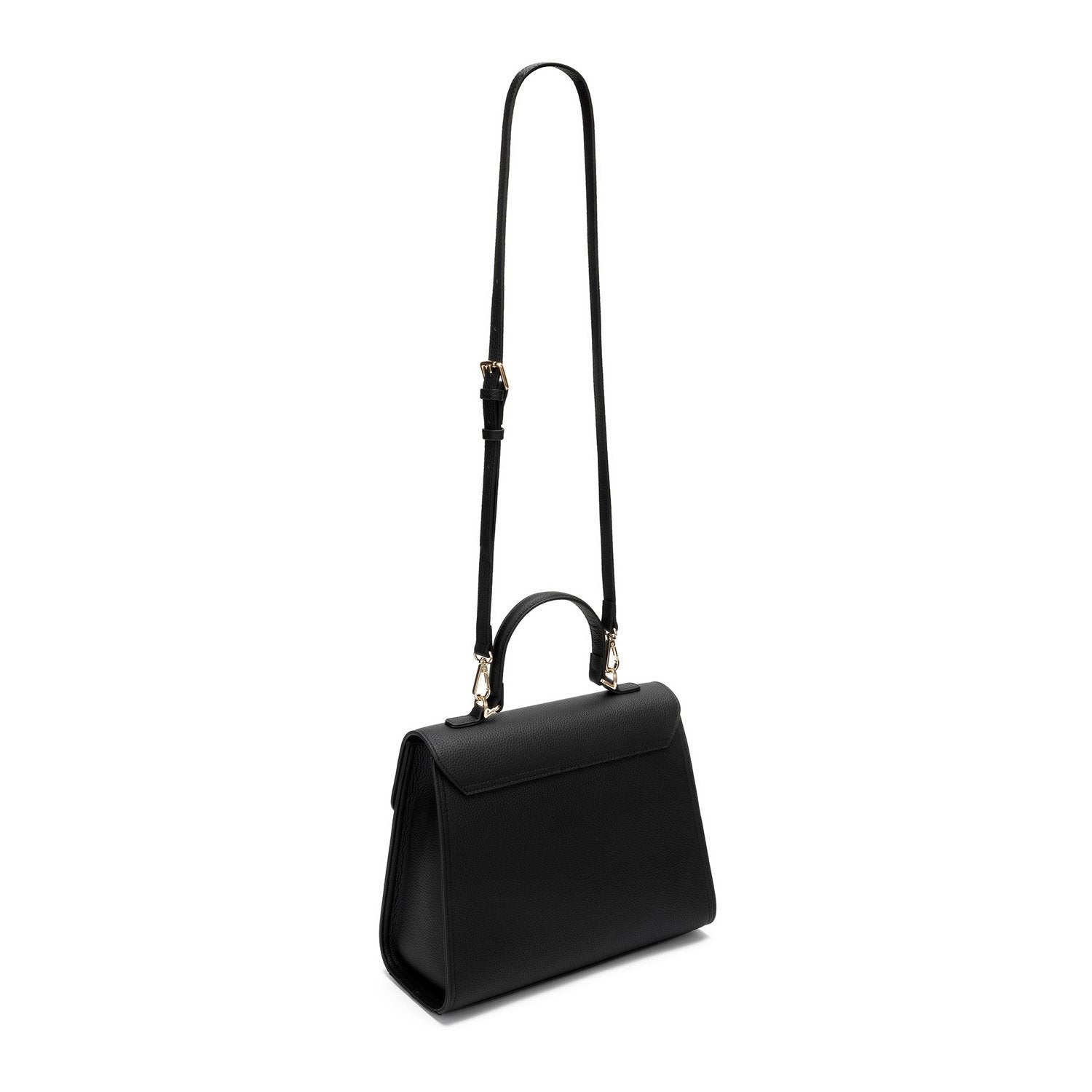 Estelle Genuine Leather Handbag (Black)