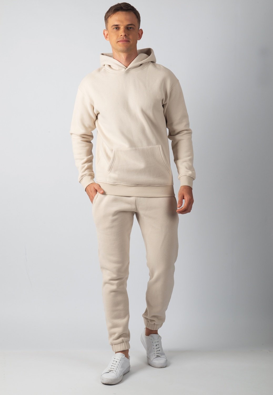 Hudson Branded Hoodie (Beige)
