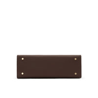 Mary Genuine Leather Handbag (Brown)