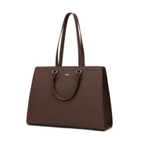 Mary Genuine Leather Handbag (Brown)