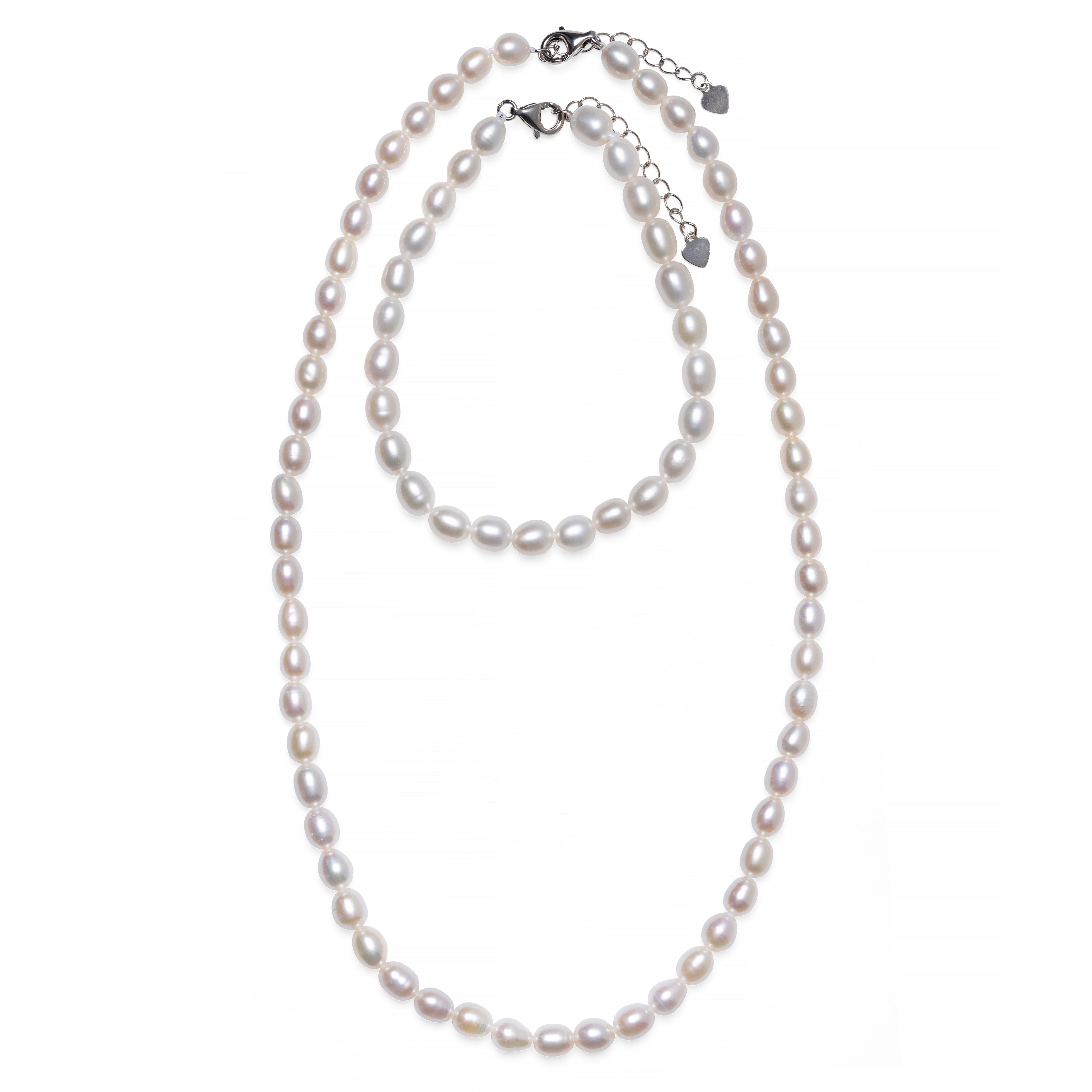 Natural pearl DIANA necklace & bracelet