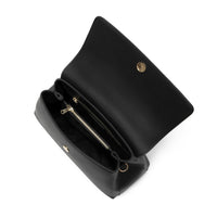 Sophia Genuine Leather Handbag (Black)