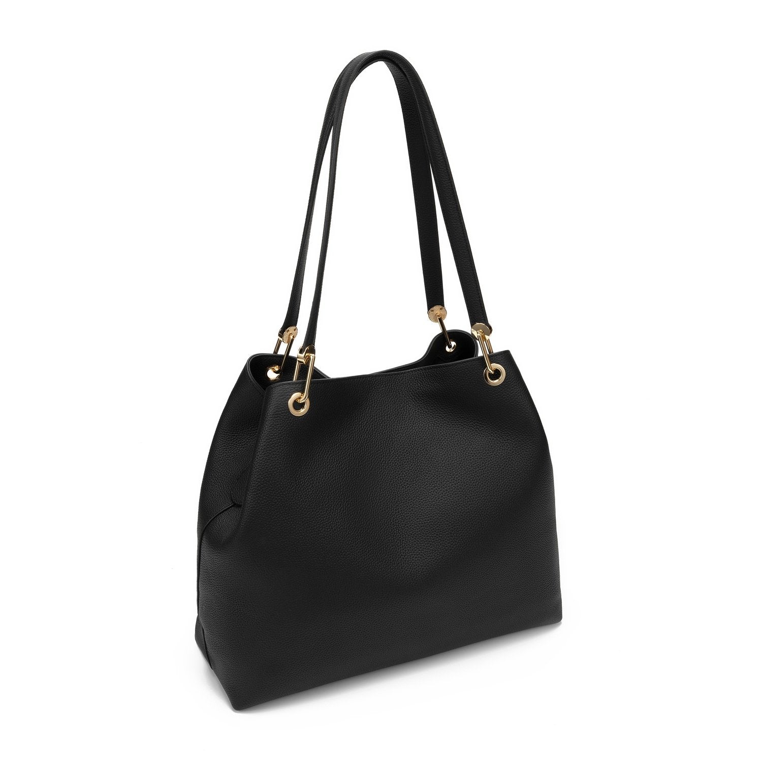 Stella Genuine Leather Handbag (Black)