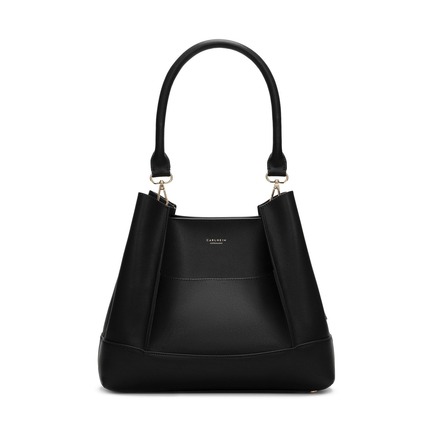 Velvet Genuine Leather Handbag (Black)