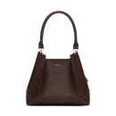 Velvet Genuine Leather Handbag (Brown)