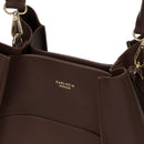 Velvet Genuine Leather Handbag (Brown)