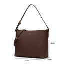 Victoria Genuine Leather Handbag (Brown)