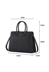Nora Genuine Leather Handbag (Black)