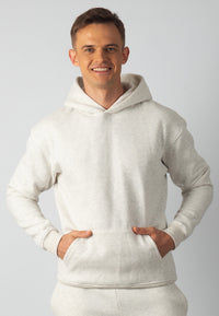 Hudson Branded Hoodie (Marl White)