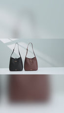 Emily Genuine Leather Handbag (Black)